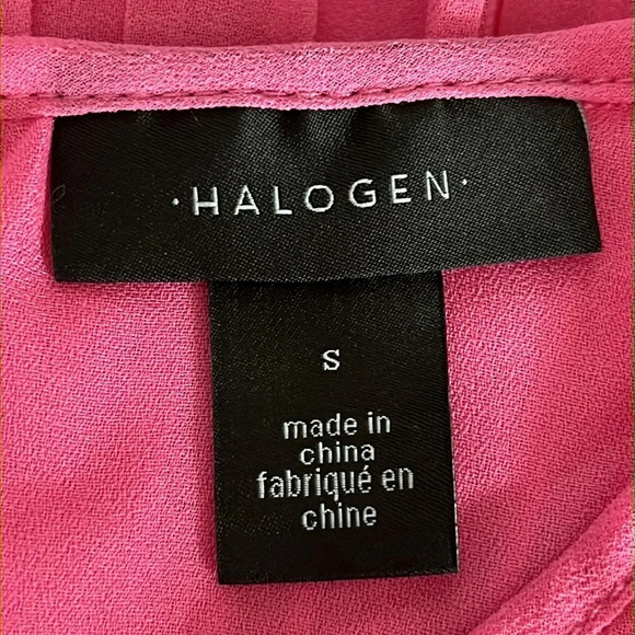 Halogen Pleated Sleeveless Swing Top in Barbie Pink - Size Small - Picture 5 of 8